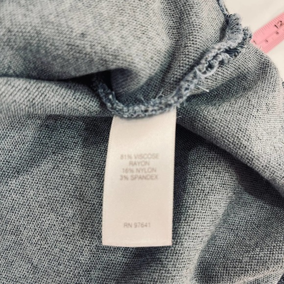 J. JILL women's large ponte knit 3/4 sleeve houndstooth top w/ pocket - Picture 5 of 9